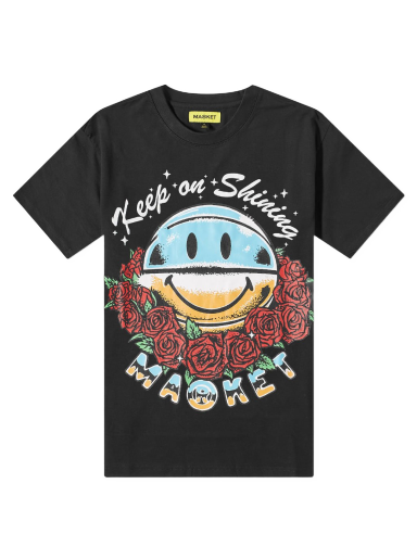 Tričko MARKET Smiley Keep on Shining Tee Čierna | 399001061-BLK