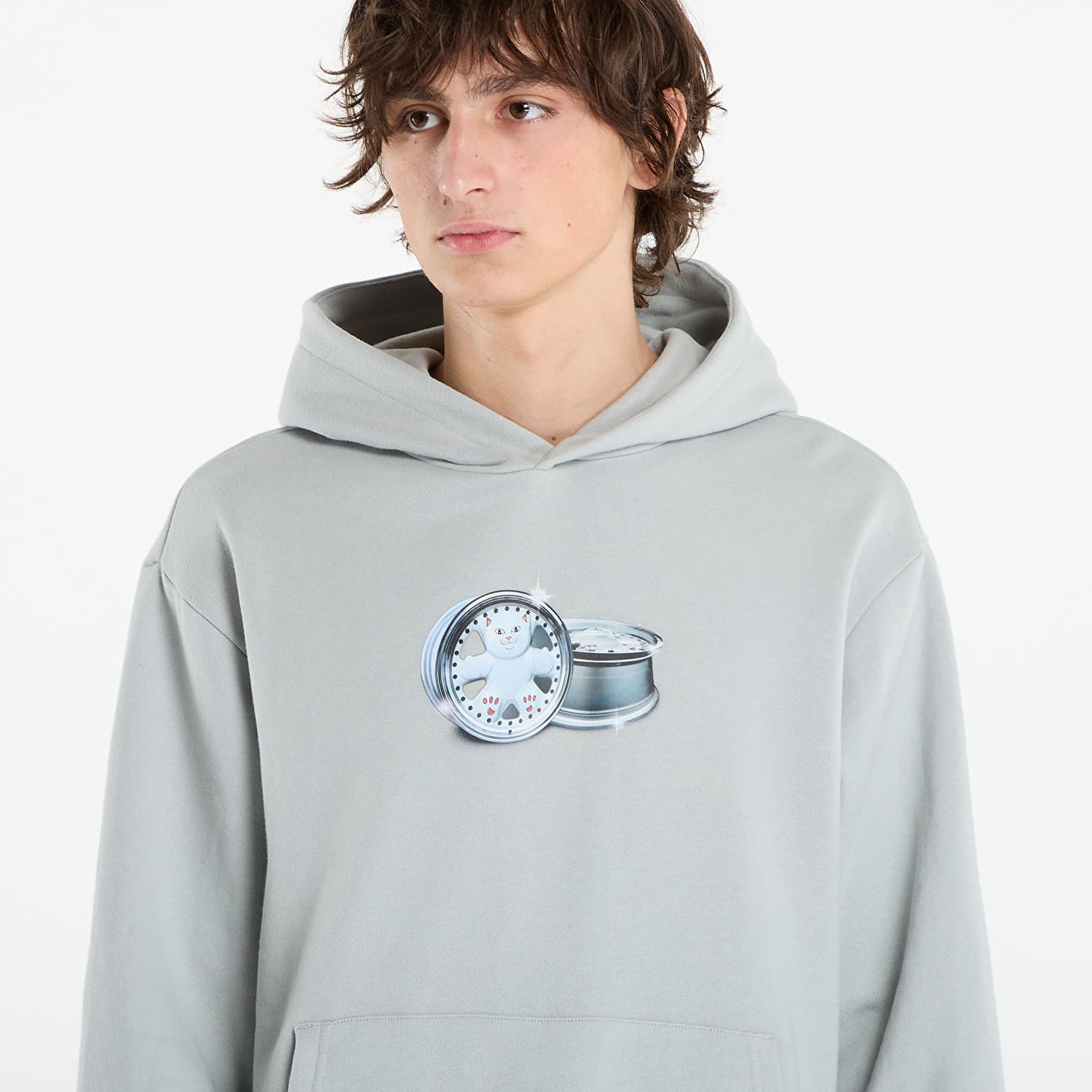 Mikina RIPNDIP RIPNDIP Nerm On Wheels Hoodie Šedá | RNDFALL25112, 1