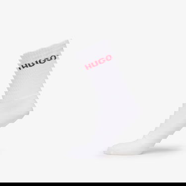 Ponožky BOSS Hugo Rib Logo Sock 6-Pack White Biela | 50510187-100, 3