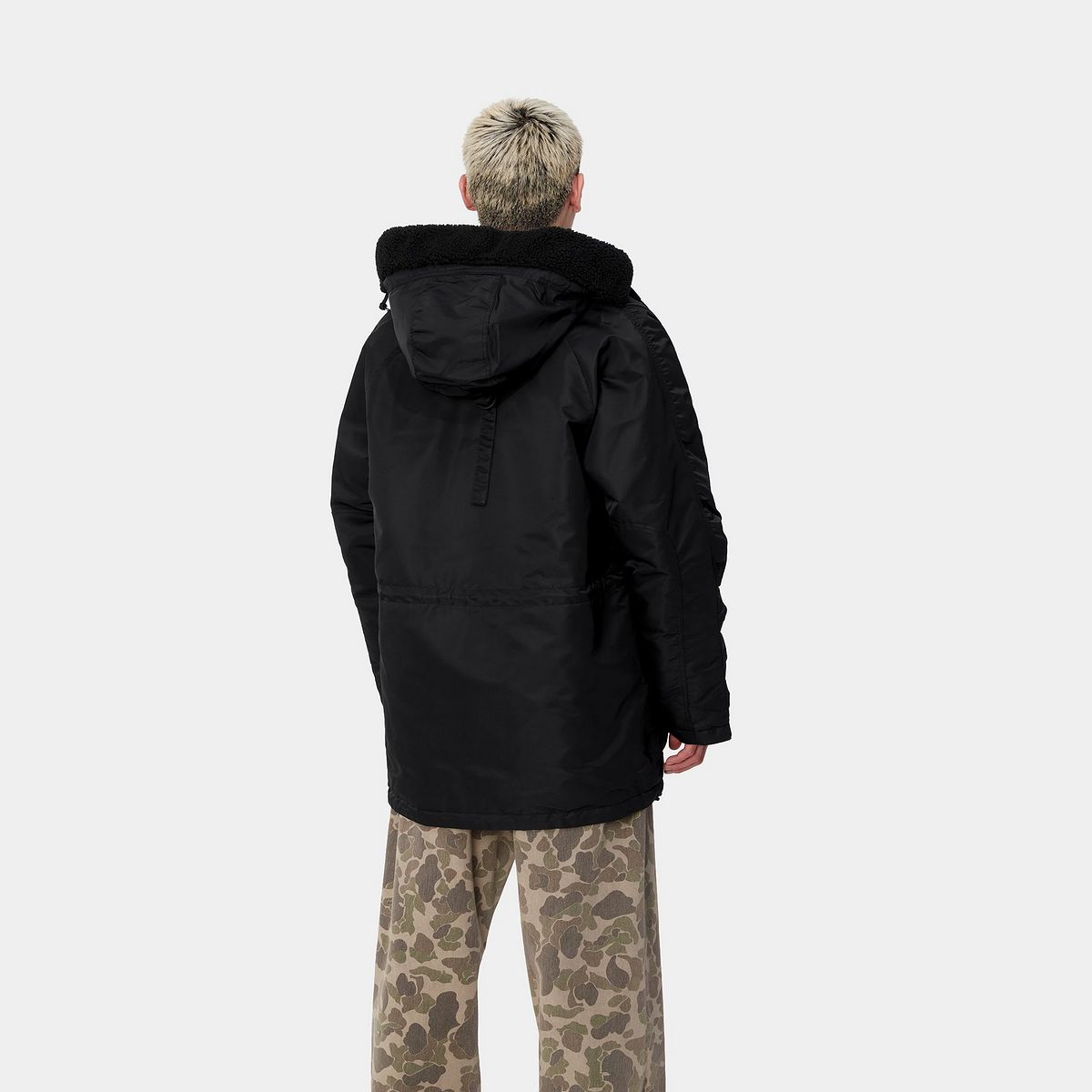 Hooded Parka with Faux-Fur Lining