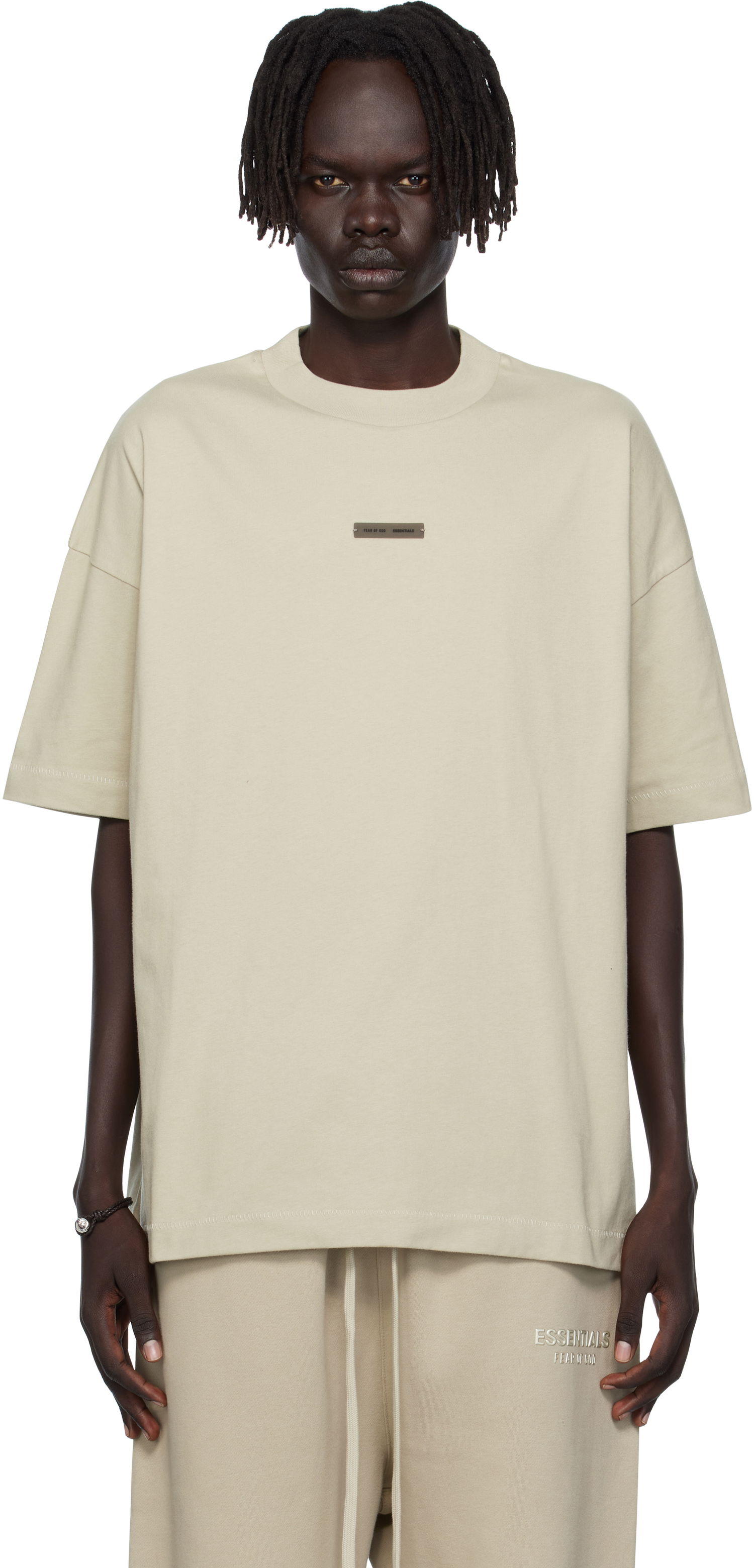 Tričko Fear of God ESSENTIALS Classic Fit T-Shirt Béžová | 125SP254196F, 0
