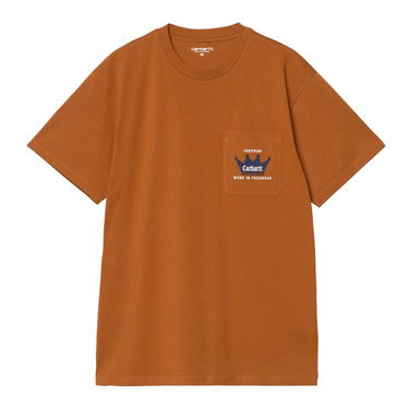 Tričko Carhartt WIP Carhartt WIP Crown Pocket Short Sleeve T-Shirt Hnedá | I034673_9, 0