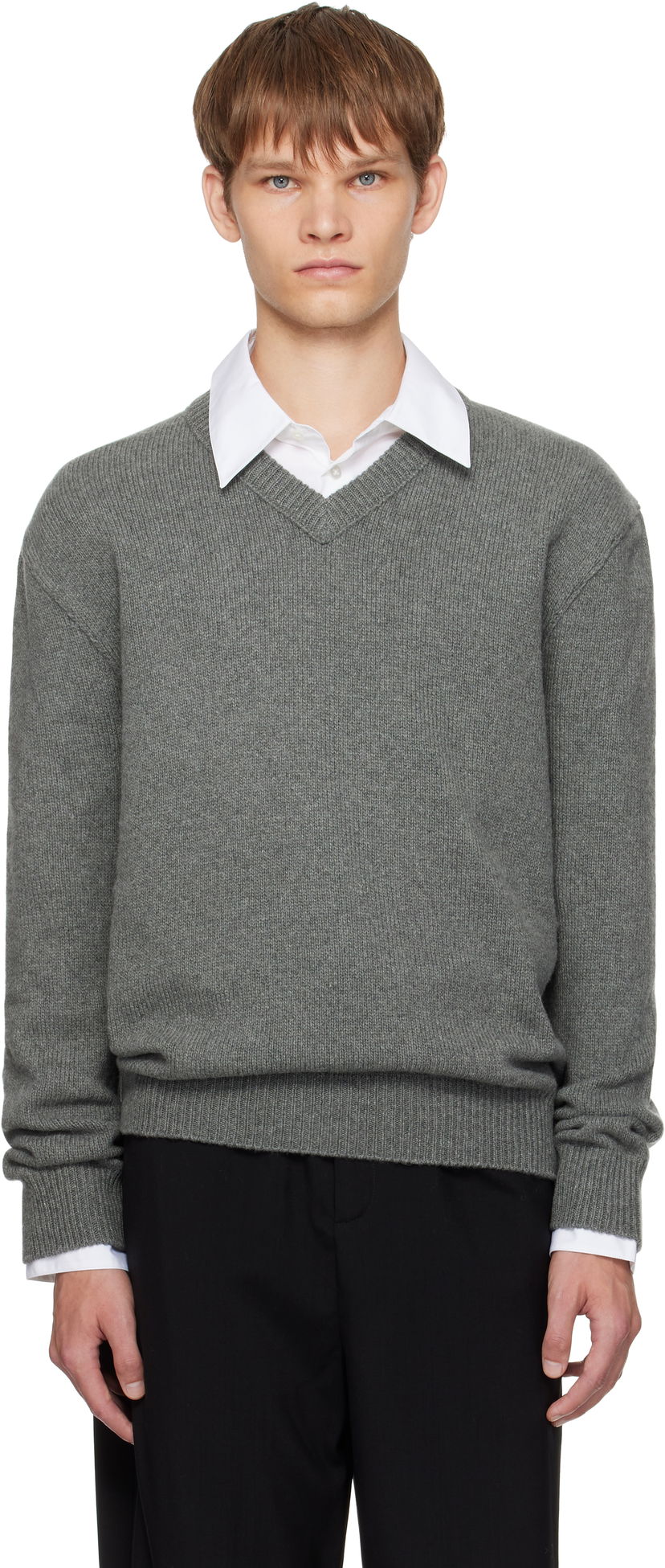 Sveter The Row The Row Horik V-Neck Sweater Šedá | 1023-Y960