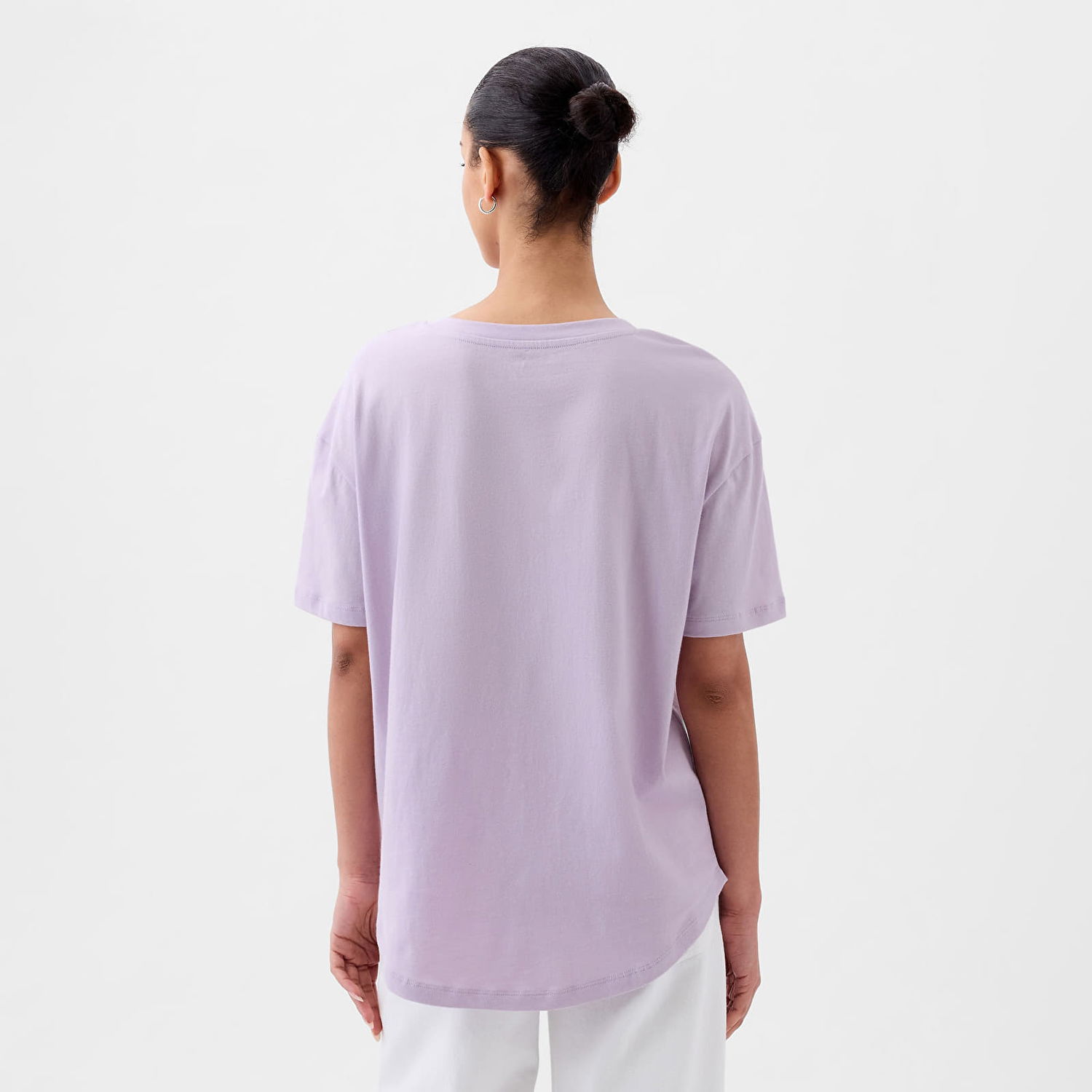Tričko GAP Logo Boyfriend Tee Orchid Petal Fialová | 875093-02, 1