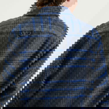 Košeľa A.P.C. Bobby Check Wool Overshirt Modrá | WOANY-H02884-PLA, 5