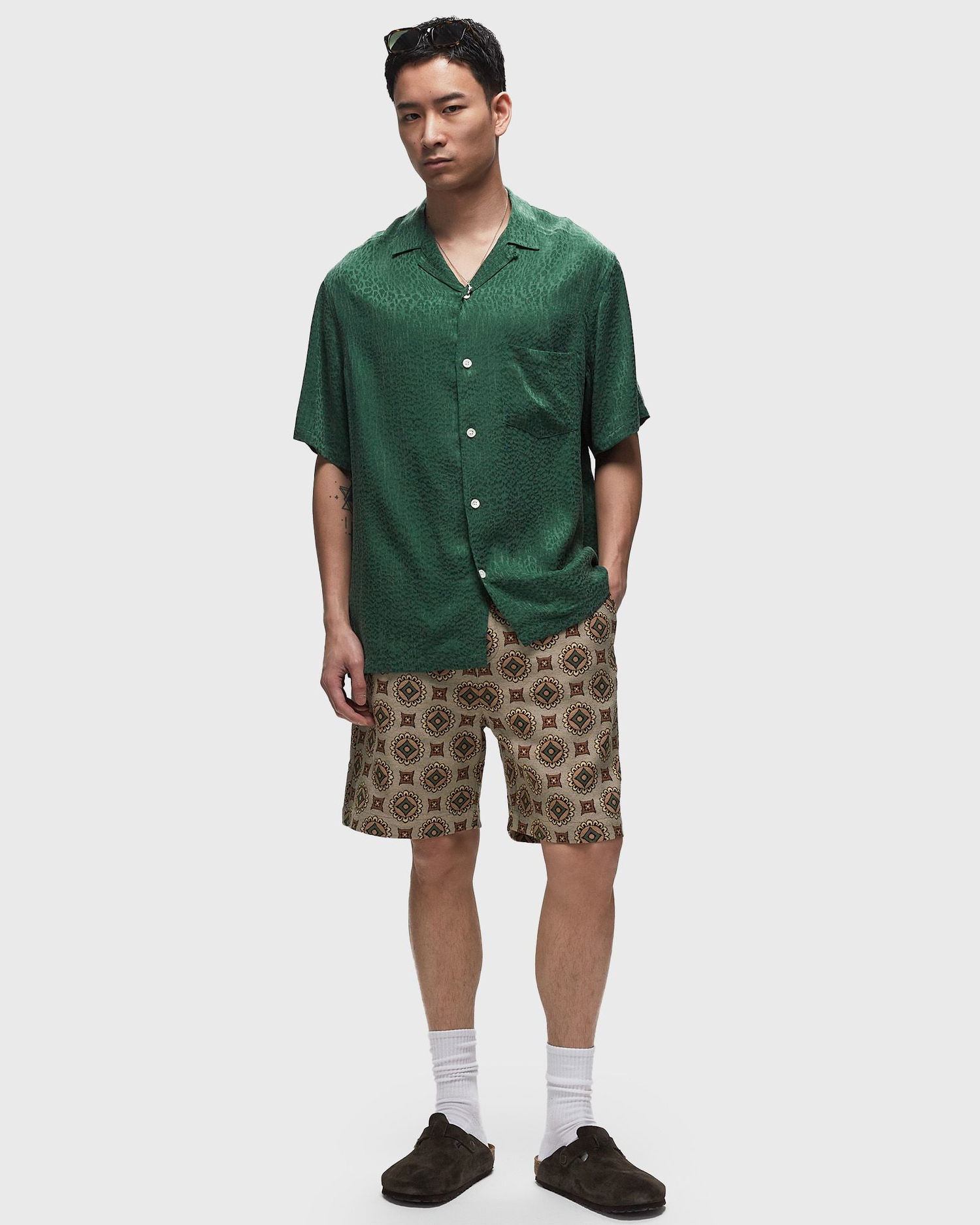 Košeľa Portuguese Flannel Finger Print Shirt Zelené | SS24.0038-GREEN, 1