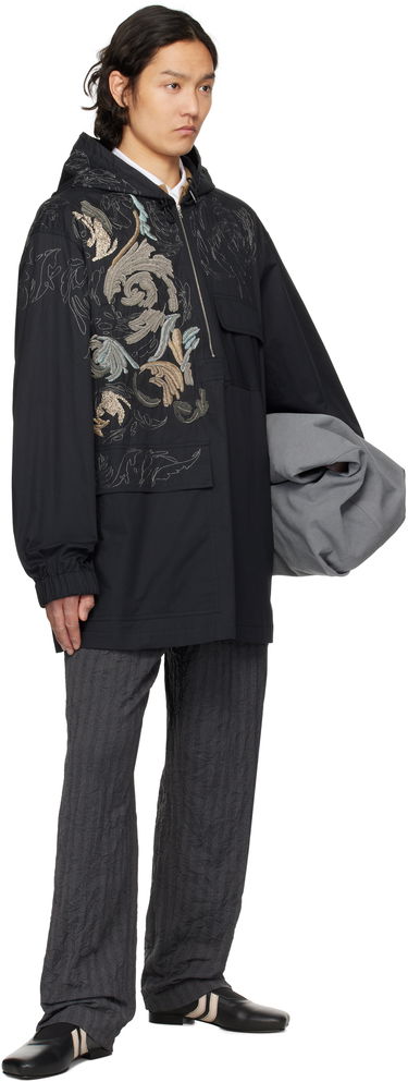 Vetrovka Dries Van Noten Dries Van Noten Embroidered Hooded Anorak Čierna | 251-020545-1147, 3