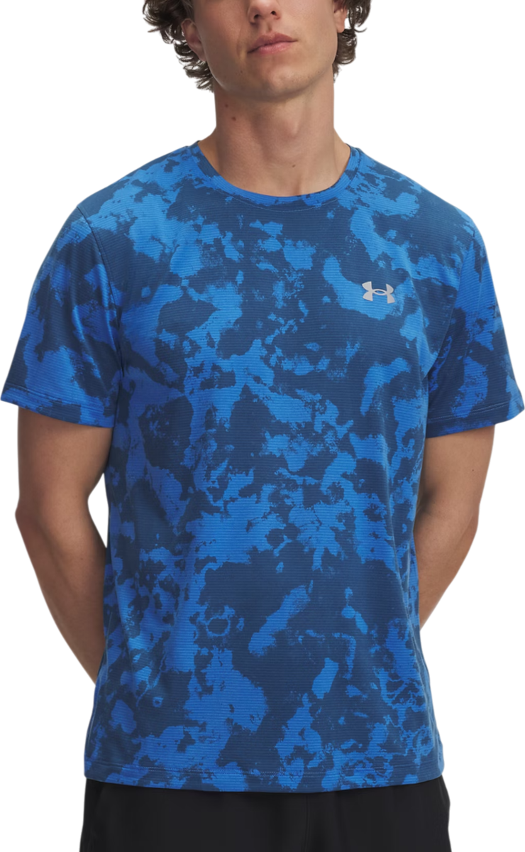 Tričko Under Armour Under Armour UA Launch Printed Short Sleeve T-Shirt Modrá | 6006110-402