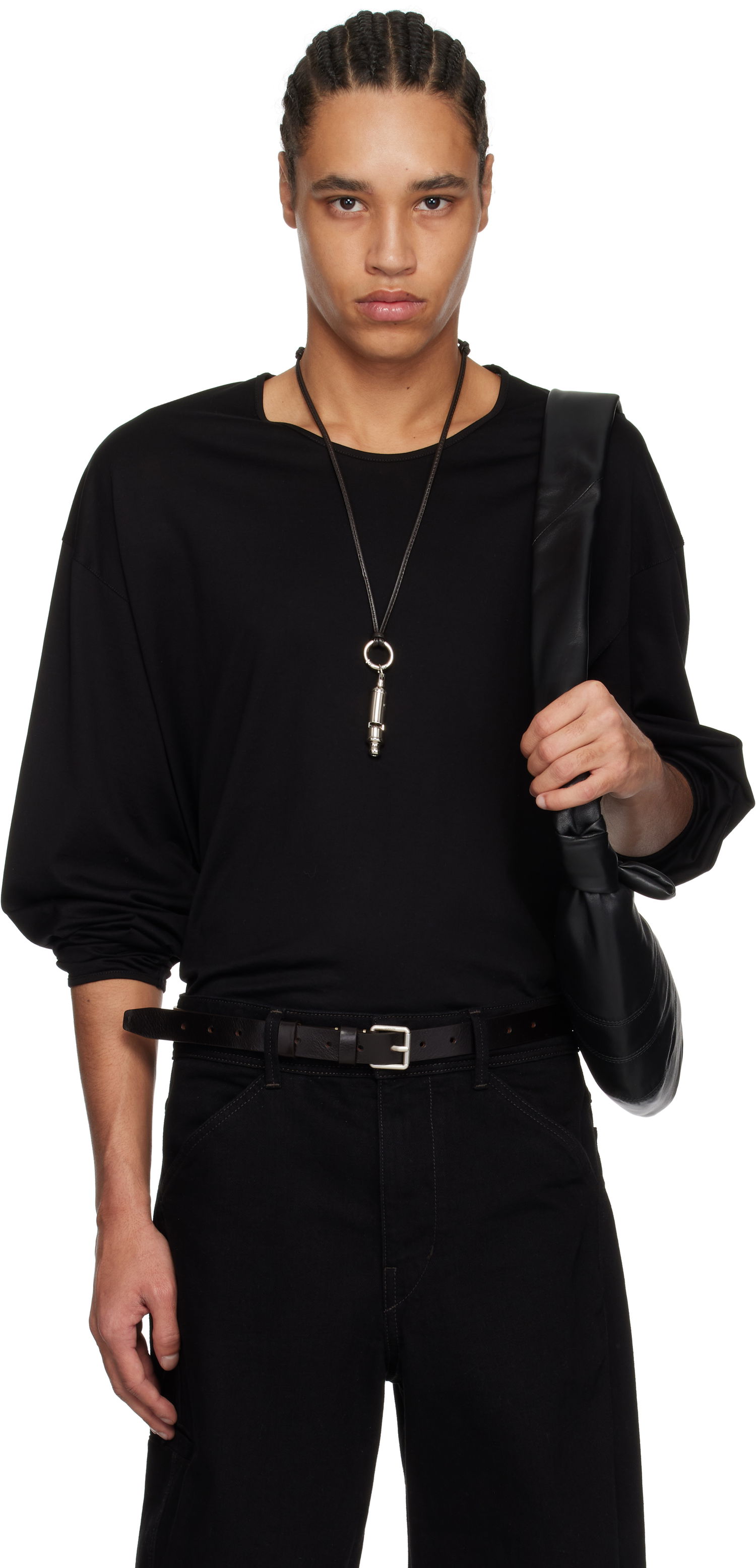 Tričko LEMAIRE Lemaire Relaxed Long Sleeve T-Shirt Čierna | TO1375 LJ1018, 0