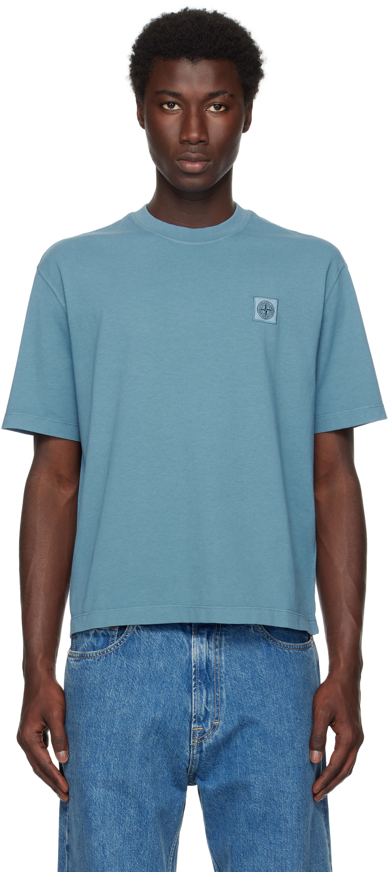 Tričko Stone Island Stone Island Organic Cotton 'Fissato' T-Shirt Modrá | K2S15 2100025 S0115, 0