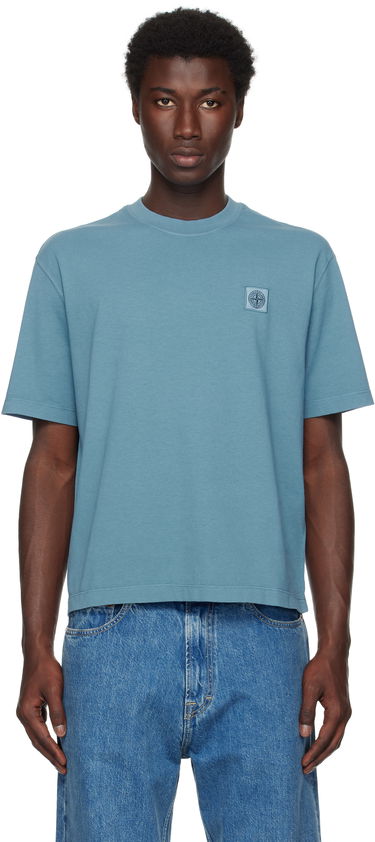 Tričko Stone Island Stone Island Organic Cotton 'Fissato' T-Shirt Modrá | K2S15 2100025 S0115, 0