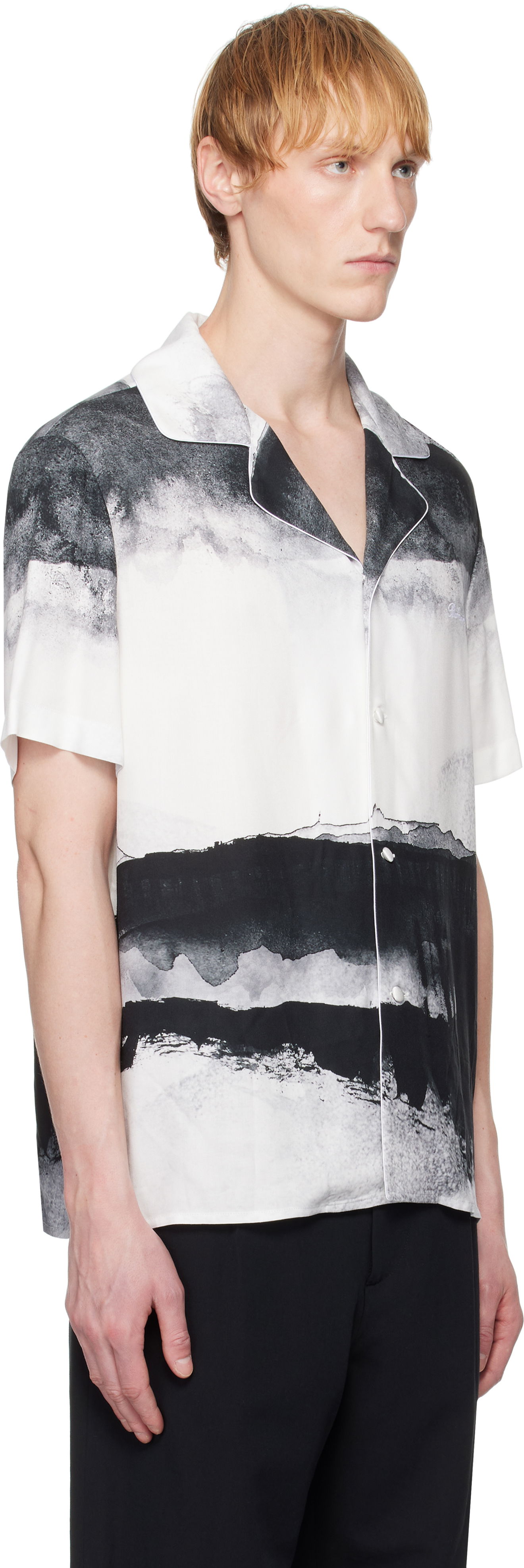 Košeľa Balmain Balmain Pyjama Moon Print Shirt Biela | EH0HN087VI27, 1