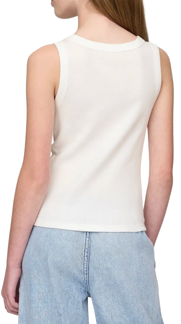 Tielko GAP Ribbed Logo Tank Top Biela | 771346-02, 1