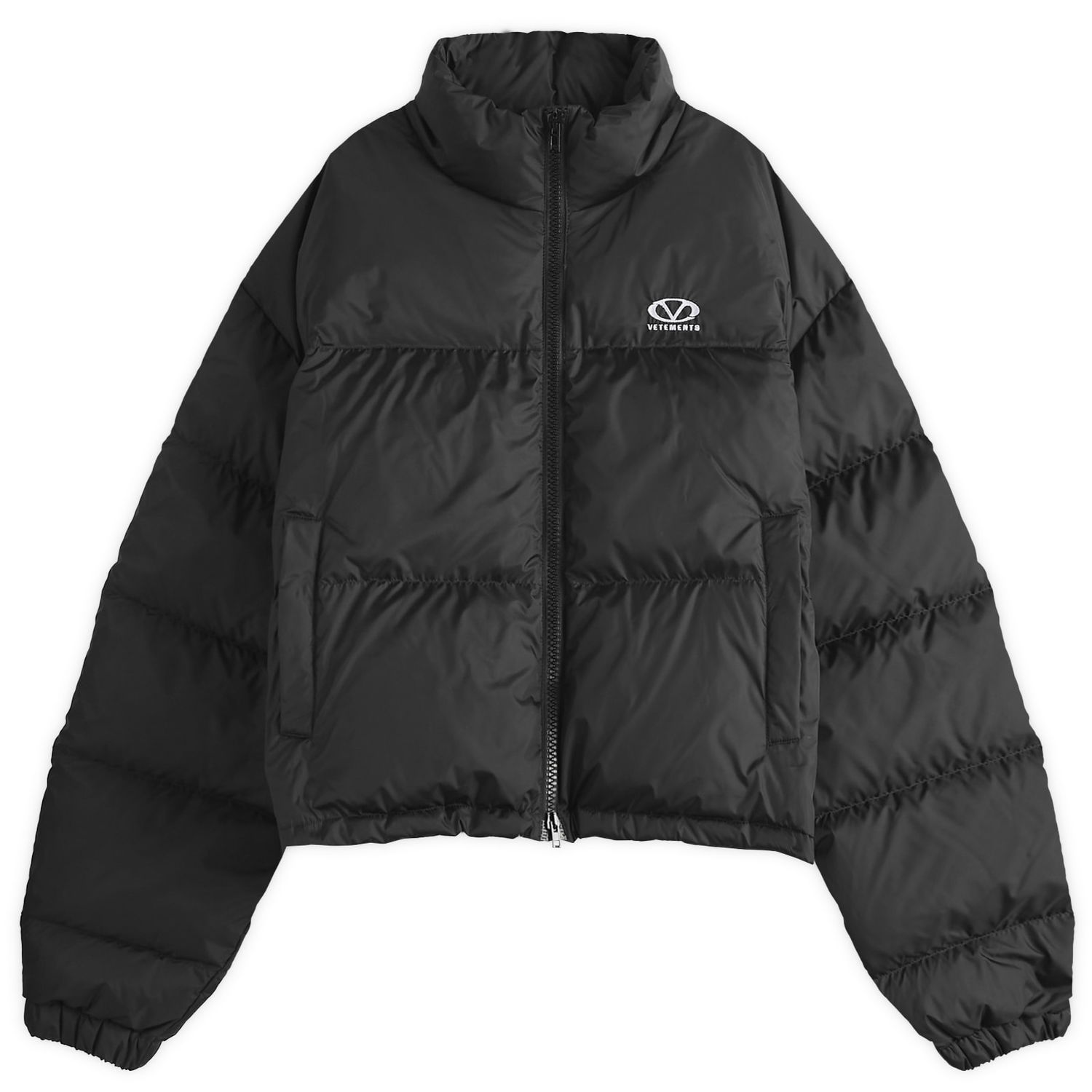 Prešívaná bunda VETEMENTS Vetements Logo Puffer Jacket, Size Large Čierna | UA66JA350B, 0