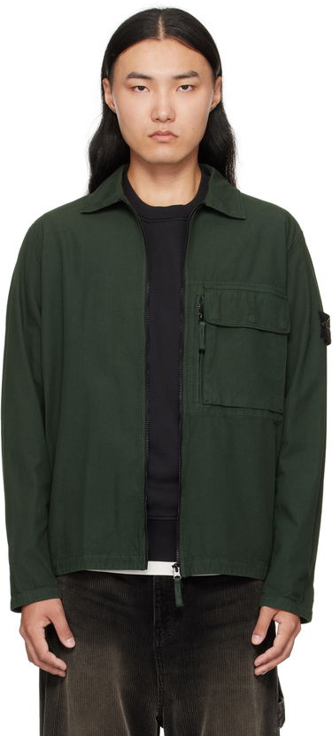 Bunda Stone Island Canvas Weave Cotton Jacket Zelené | K2S15 1200004 S0179, 0