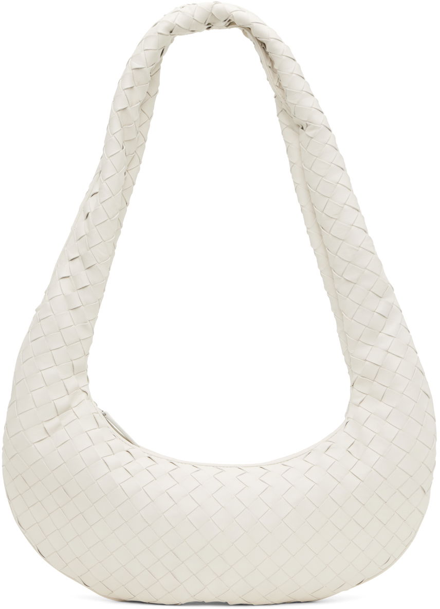 Taška cez rameno Bottega Veneta Zip Bag Biela | 755618 VCRL0, 0