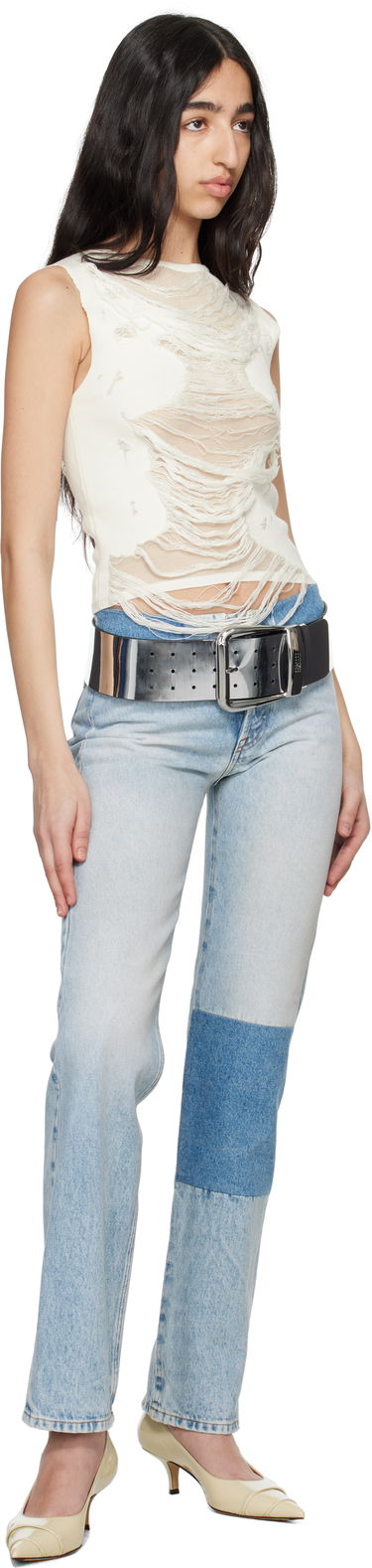 Džínsy Maison Margiela MM6 Maison Margiela Patchwork Jeans Modrá | S62LB0187 M30018, 4