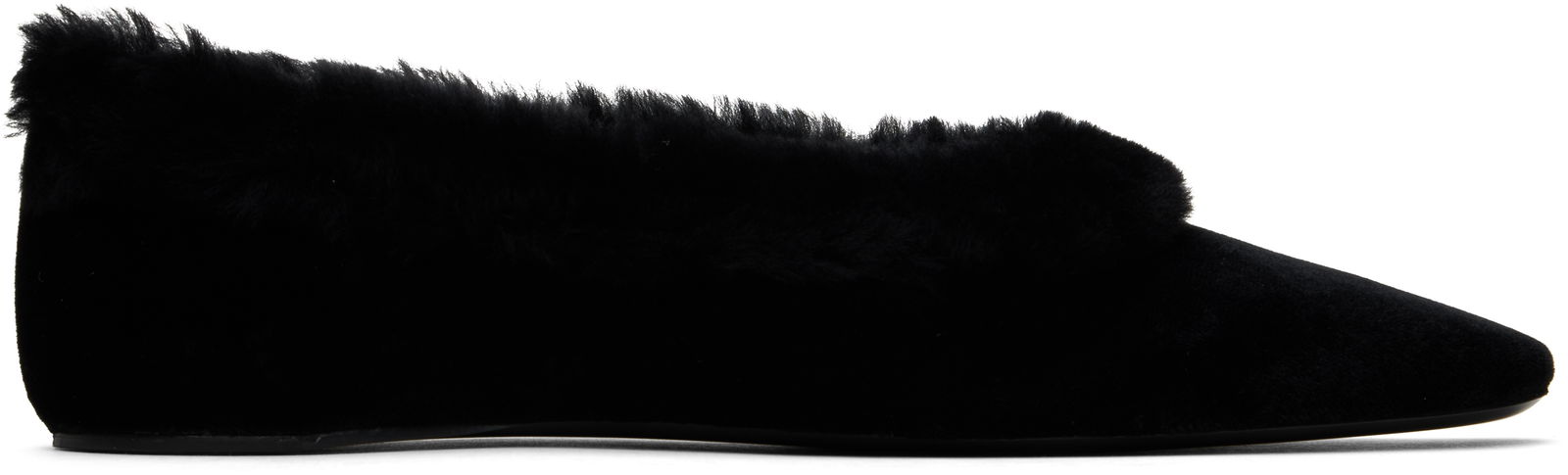 TOTEME Fleece Edge Velvet Ballerina Flats