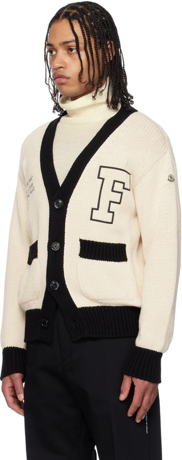 Sveter Moncler Moncler Genius x FRGMT Hiroshi Fujiwara Embroidered Cotton Cardigan Béžová | K109U9B00001M5206, 3