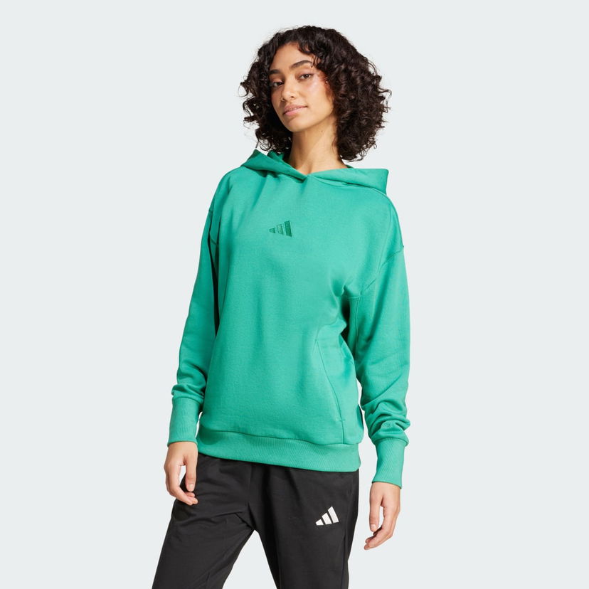 Mikina adidas Performance ALL SZN French Terry Loose Hoodie Zelené | JD4719