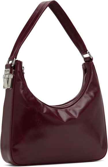 Kabelka BY FAR BY FAR Rhea Creased Leather Shoulder Bag Vínová | MWBSB027CL034RD028PL, 1