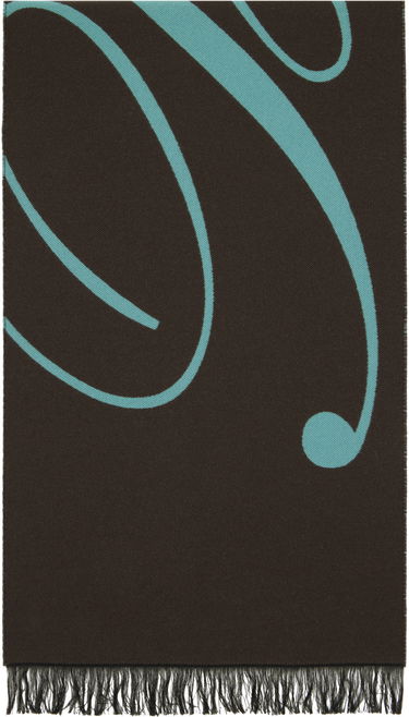 Šál Burberry Logo Wool Silk Scarf Gray / Blue Šedá | 8079175, 0