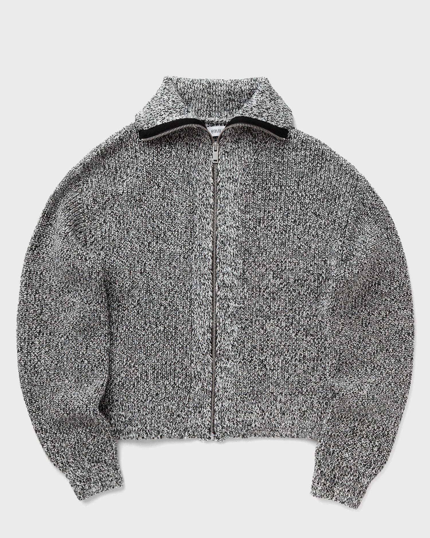 Sveter envii Envii Washington Long Sleeve Cardigan, Size L Šedá | E23500024-BLACK_SPECKLE, 0
