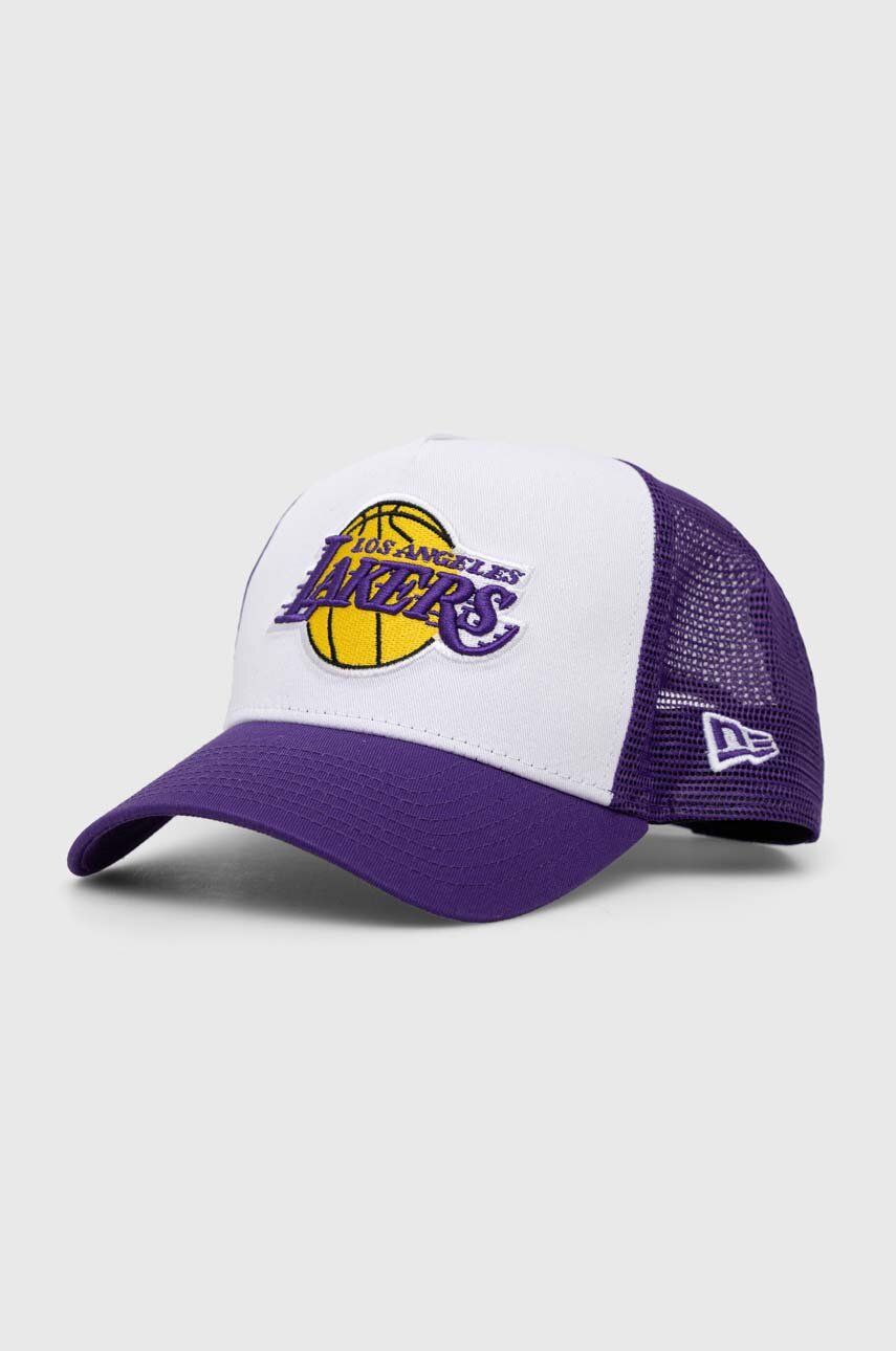 Šiltovka New Era 940 Af Trucker Nba Team Clear Black Los Angeles Lakers Cap Fialová | 60348857.WHITRPTRP, 0