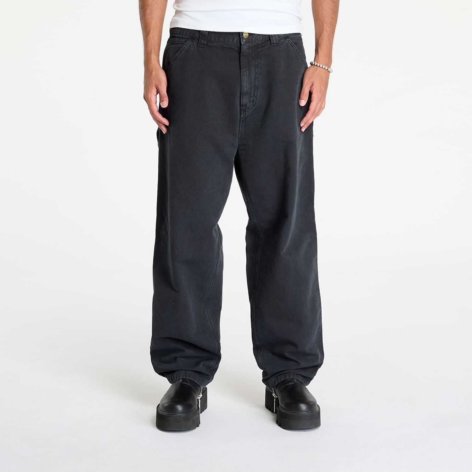 Nohavice Carhartt WIP Pants OG Single Knee Pant Black Stone Dyed XL Čierna | I033754.894J, 0