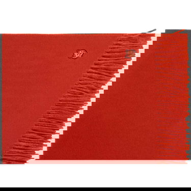 Šál MAISON KITSUNÉ Fox Head Patch Wool Scarf Červená | LM06201WA0018-M669, 0