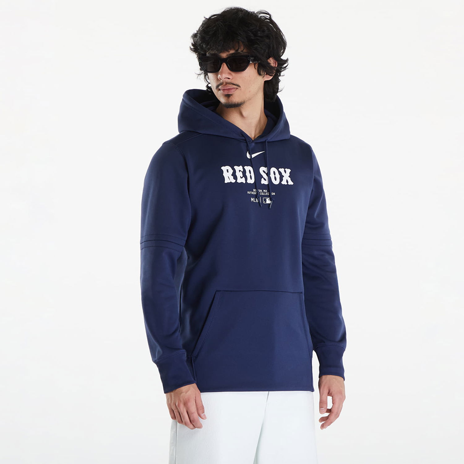 Mikina Nike AC TF Hoodie PO Boston Red Sox Midnight Navy/ Midnight Navy Navy | NAC3-160N-BQ-J37, 0