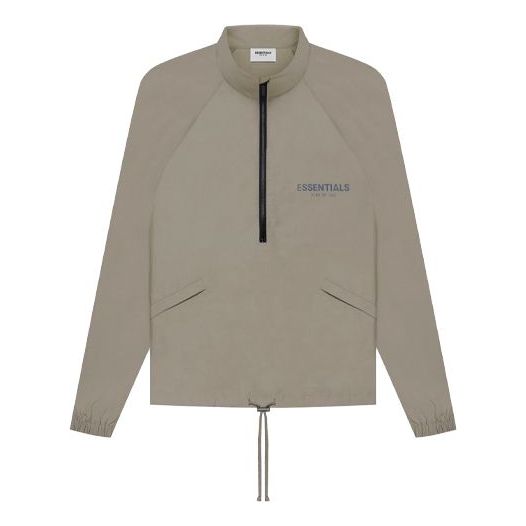 Vetrovka Fear of God Essentials Half Zip Track Jacket Zelené | FOG-SS21-648