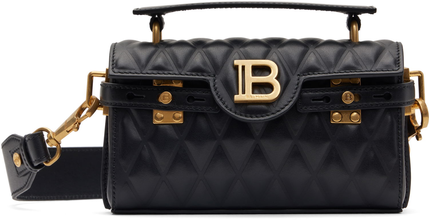 Kabelka Balmain Balmain B-Buzz 19 Quilted Shoulder Bag Čierna | EN1AE742LHLB, 0