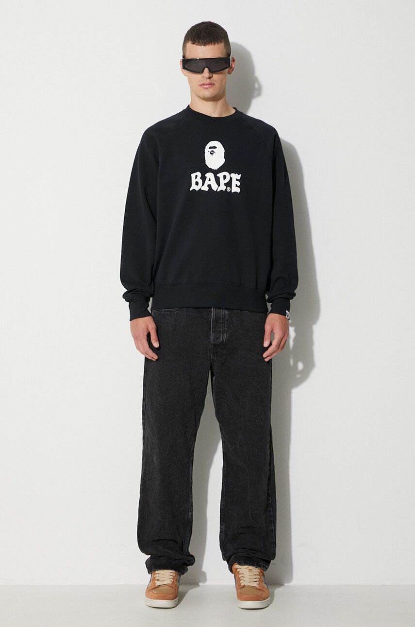 Mikina BAPE Printed Sweatshirt Čierna | 001SWI801001M, 1