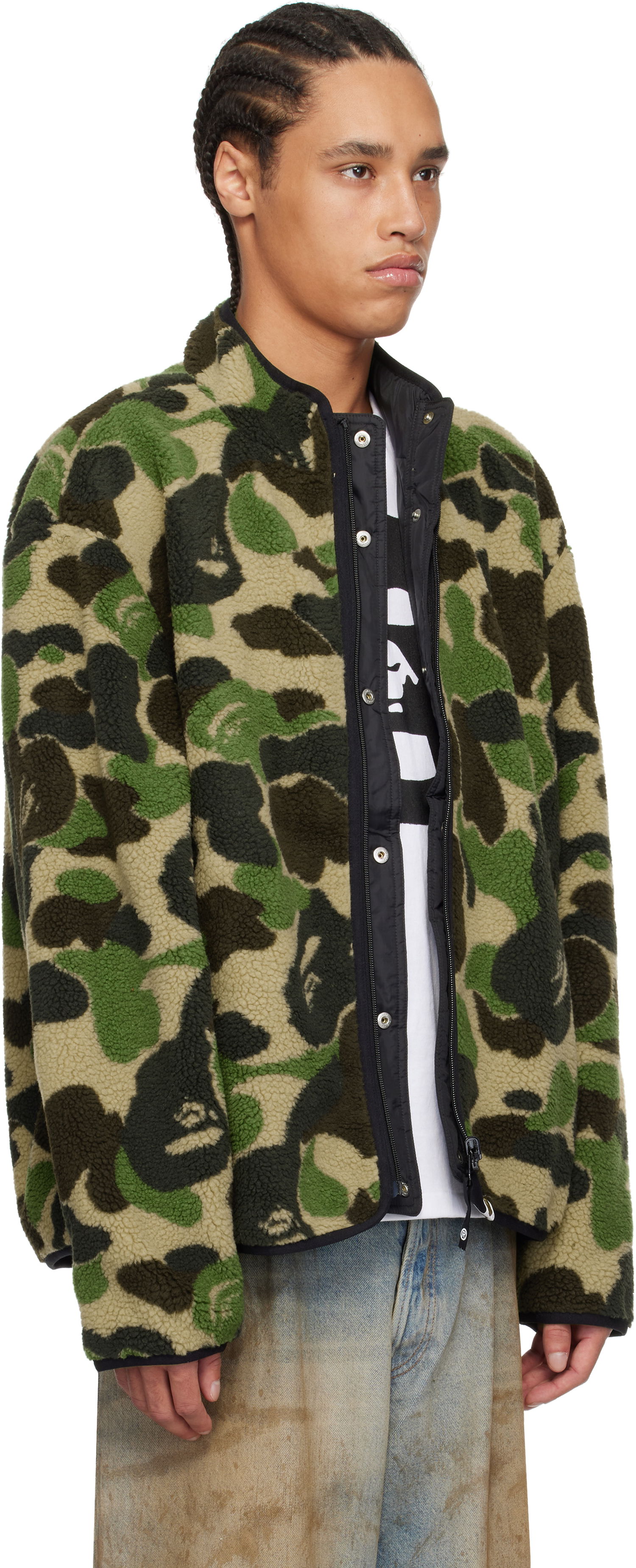 Bunda BAPE A Bathing Ape ABC Camo Boa Ripstop Reversible Jacket Zelené | 001LJK801010M, 1