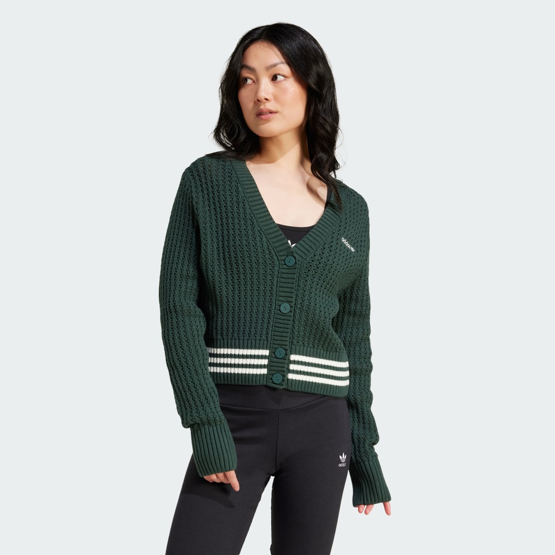 Sveter adidas Performance Knit Cardigan Zelené | IX1046, 0