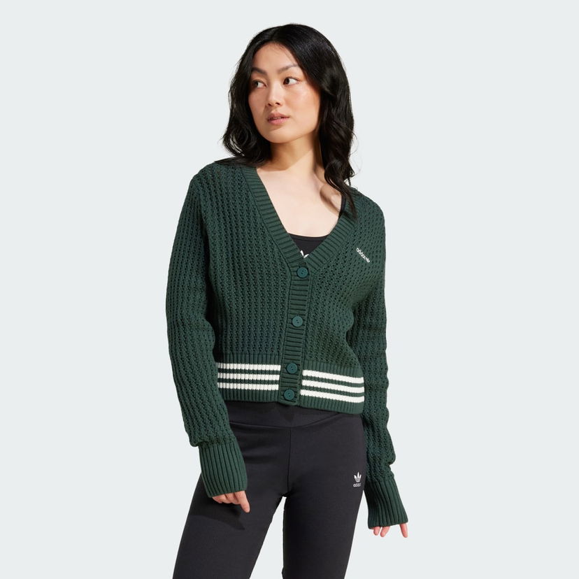 Sveter adidas Performance Knit Cardigan Zelené | IX1046