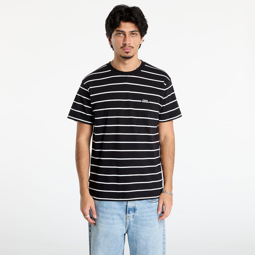 Tričko Horsefeathers Agent Striped T-Shirt Čierna | SM1383E