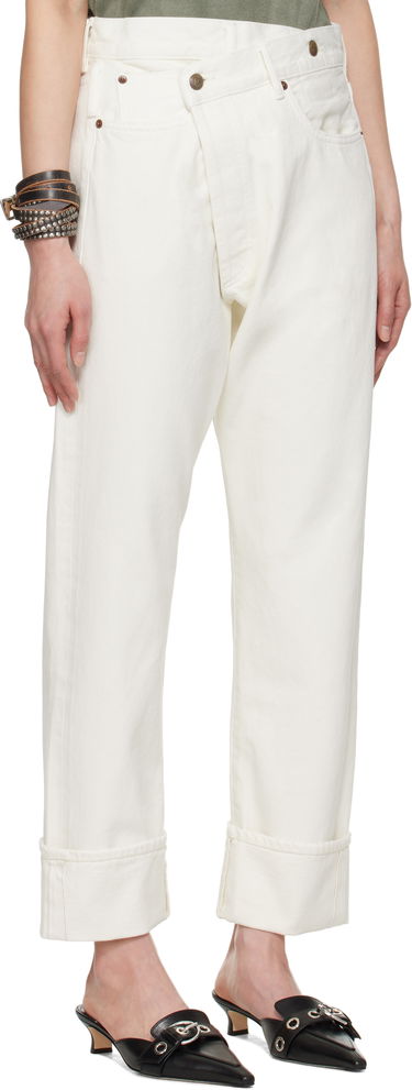 Džínsy R13 R13 Cuffed Crossover Jeans Biela | R13W2048-D314A, 1