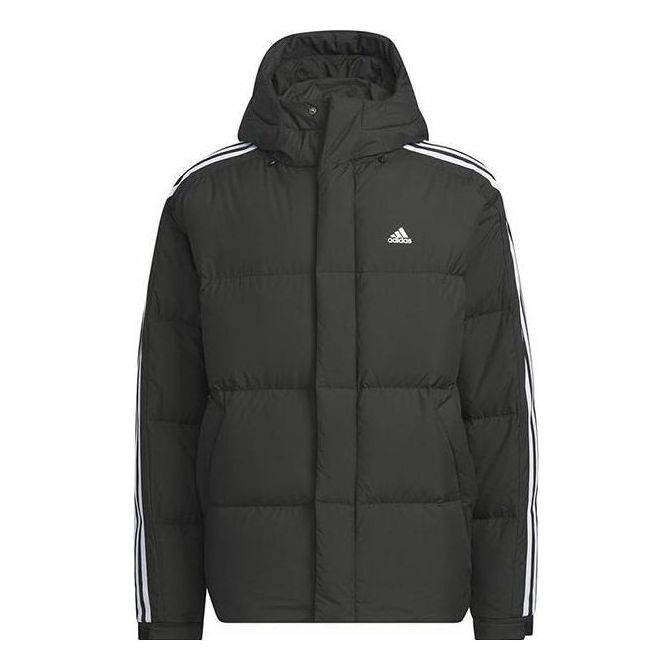 Prešívaná bunda adidas Originals Three Stripes Puffer Down Jacket Čierna | IT8732, 0