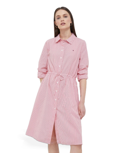 Šaty Tommy Hilfiger Shirt Dress Červená | WW0WW39197.PPYX