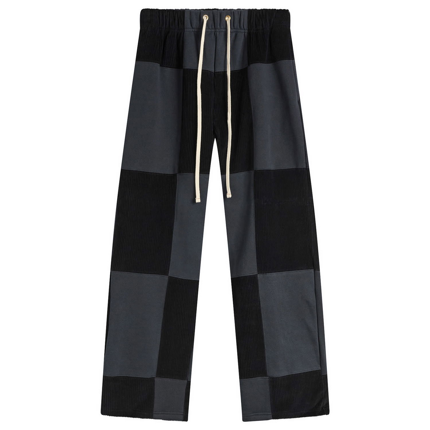 Tepláky LES TIEN Patchwork Corduroy Relaxed Fit Pants with Drawstring Waist Rôznofarebný | PW-3129-FBPTWK, 0
