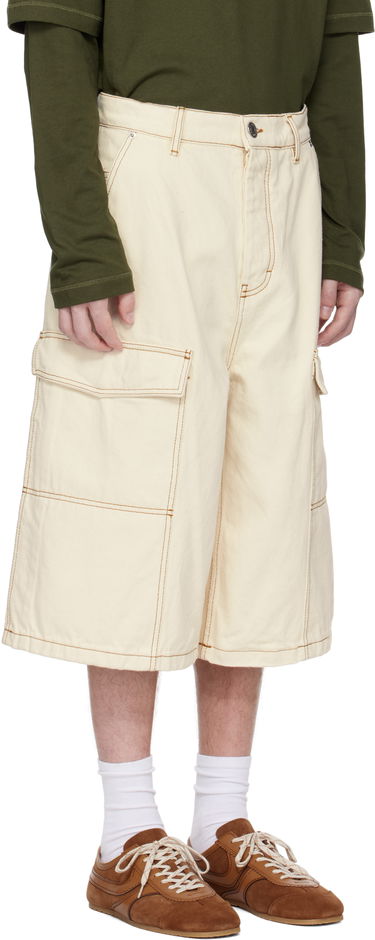 Šortky AMI AMI Paris Cotton Wide Fit Cargo Bermuda Shorts Béžová | HSO406.DE0039, 1