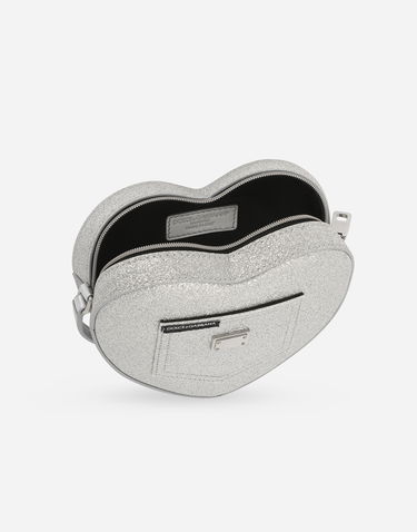 Taška cez rameno Dolce & Gabbana Dolce & Gabbana Dg Girlie Heart Glittery Fabric Bag Metalická | EB0248AA74580998, 3