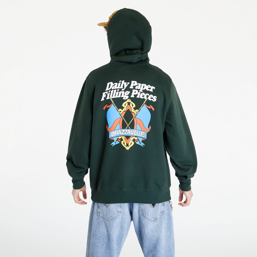 Mikina DAILY PAPER Filling Pieces x Flag Hoodie Čierna | 2109170, 0