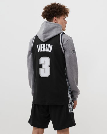 Dres Mitchell & Ness Mitchell & Ness Georgetown Hoyas 1995 Allen Iverson #3 Swingman Jersey Čierna | SMJY4212-GTW95AIVBLCK, 1