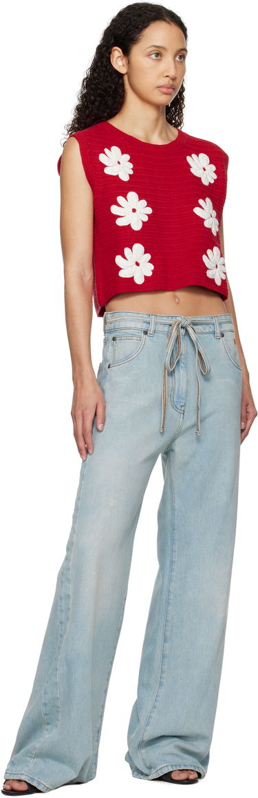 Džínsy MSGM MSGM Wide-Leg Jeans Modrá | 3841MDP234L 257275, 3