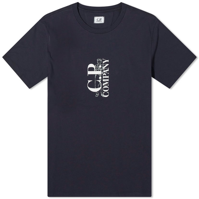 Tričko C.P. Company Sailor Logo T-Shirt Navy | 16CMTS139A-005100W-888