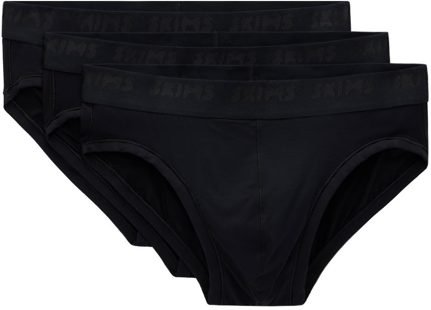 Nohavičky SKIMS SKIMS Stretch Briefs, Three-Pack Čierna | BO-BRF-5629M, 0