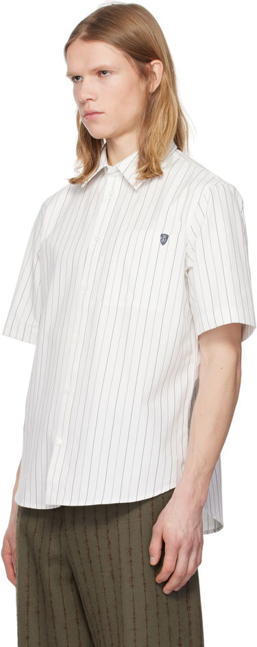 Košeľa Burberry Burberry Pinstripe Short Sleeve Shirt Biela | 8102569, 3